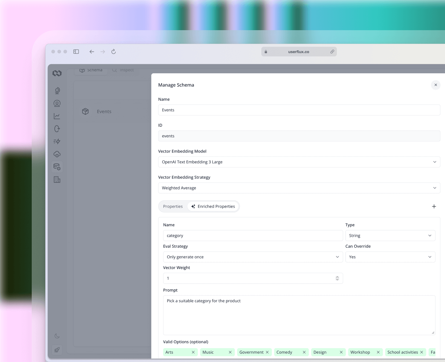 Email designer showing email content and campaigns